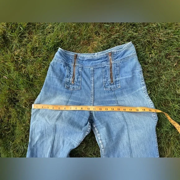 70s Vintage Wrangler Dual Front Zipper Bell Bottoms Sz 28 - Picture 9 of 12